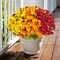 Citrus; 12 Bundles Artificial Daisies Flowers Outdoor Fake Plants Fake Foliage Greenery Faux Plants for Graves Hanging Outside Planter Window Box Wedding Decoration; Category:Bundles & Bouquets; Image:3